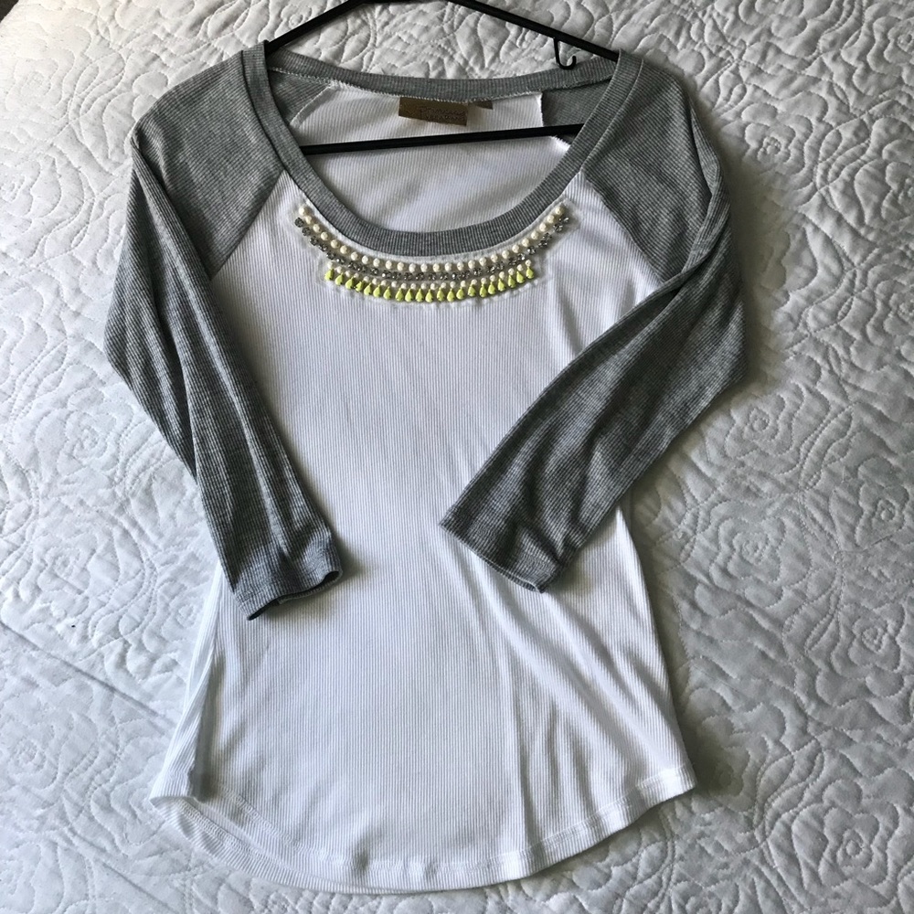 Classic Baseball Tee with Jewels